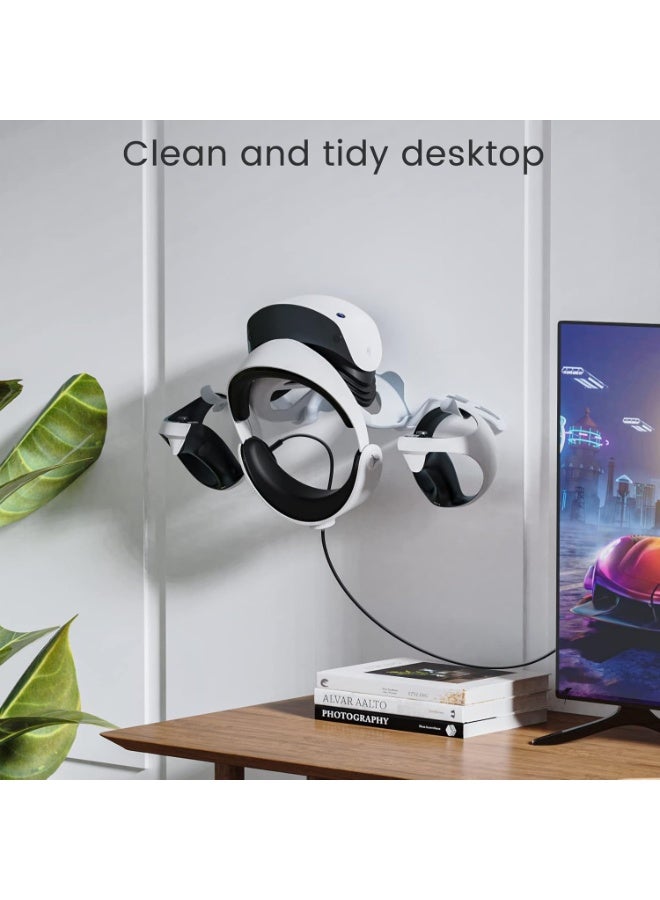 VR Wall Mount Stand Holder Hook - Compatible with VR2, Valve Index, Meta/Oculus Quest 2, Rift, Vive Cosmos, and Mixed Reality Headsets. Fits Most VR Headset Controller Storage Stands. - Image 4